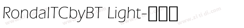 RondaITCbyBT Light字体转换